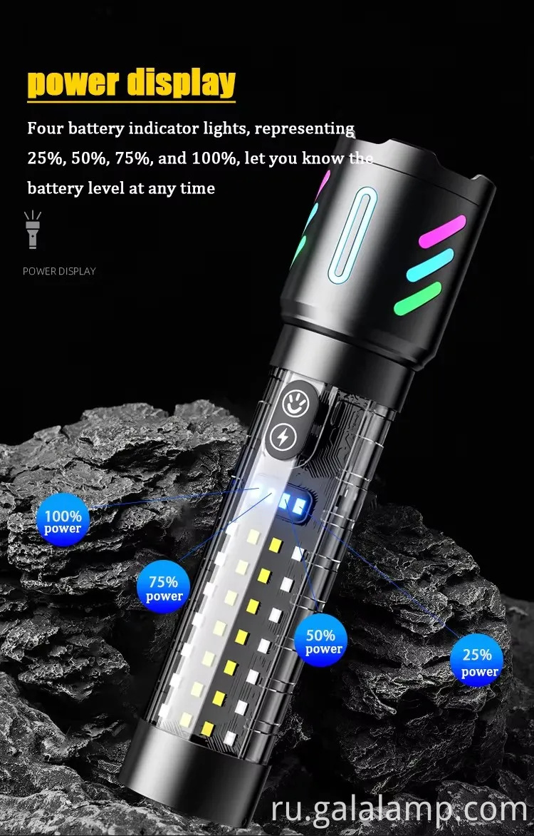 Высокий фонарик с белым лазерным флуоресцентным сплавом с мощным